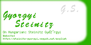 gyorgyi steinitz business card